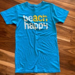 ⭐️⭐️BEach HAPPY scoop-neck aqua T-shirt size XS